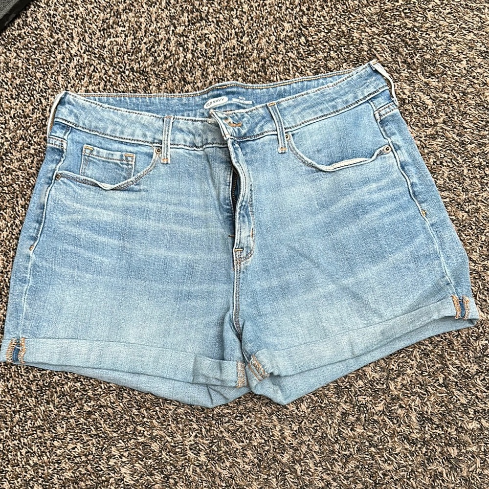 Old Navy Blue Jean Shorts High-Waisted Casual